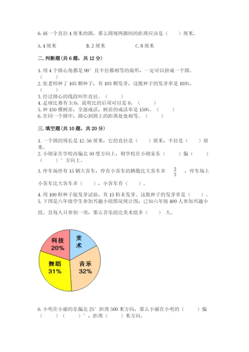 2022年人教版六年级上册数学期末测试卷（必刷）.docx