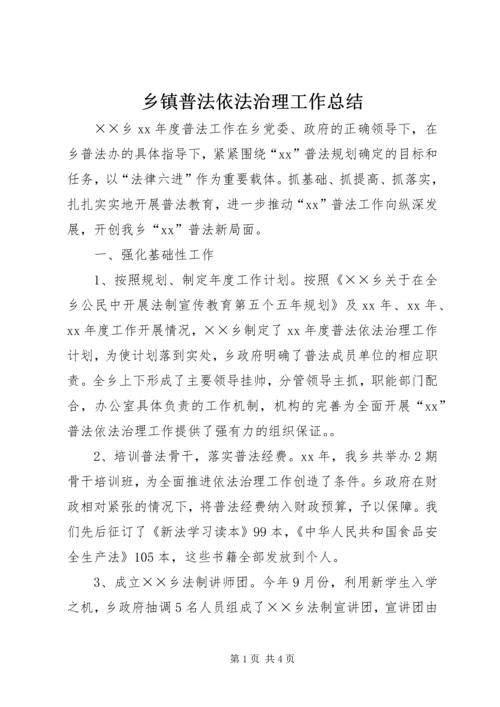 乡镇普法依法治理工作总结_1.docx