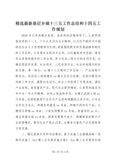 精选最新基层乡镇十三五工作总结和十四五工作规划.docx