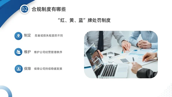 蓝色企业制度培训合规制度培训PPT模板企业培训