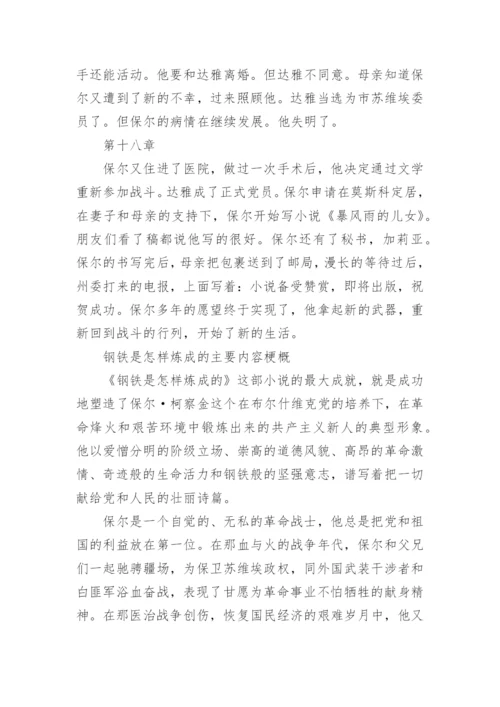 钢铁是怎样炼成的每章概括内容.docx