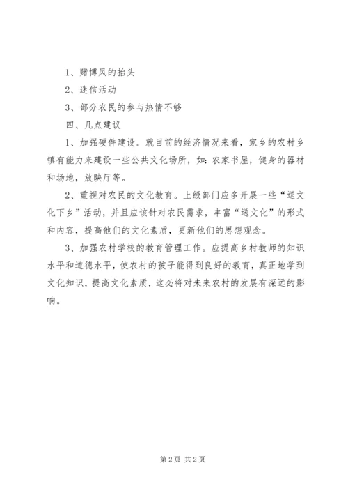 关于对农村精神文化生活现状的调查 (5).docx