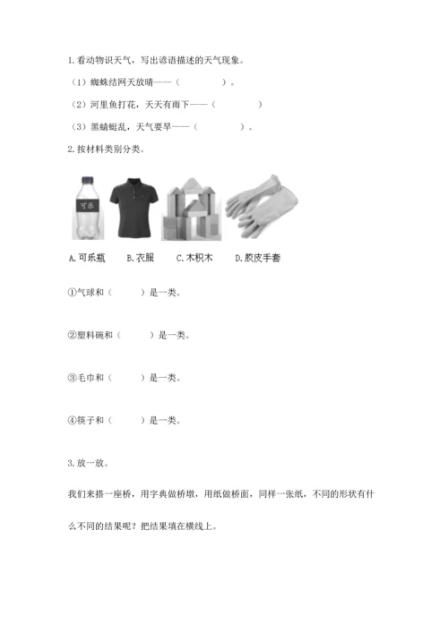 教科版二年级上册科学期末测试卷精选.docx