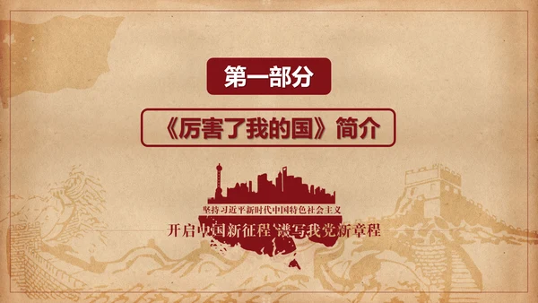 厉害了我的国爱国教育思想汇报PPT模板
