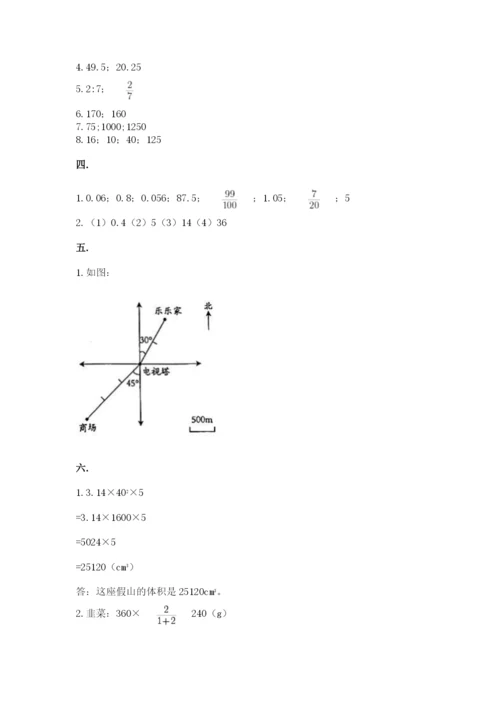 山西省【小升初】2023年小升初数学试卷及答案【精选题】.docx