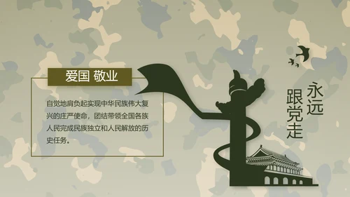 迷彩风部队军事工作总结汇报动态PPT