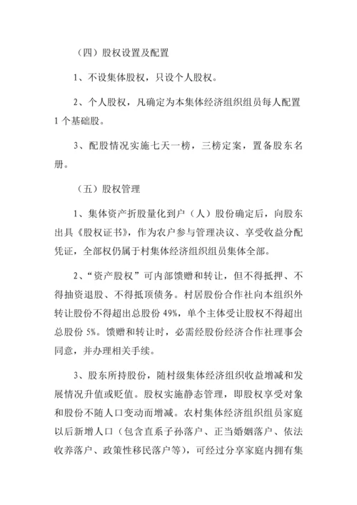 村集体产权核心制度改革实施专业方案.docx