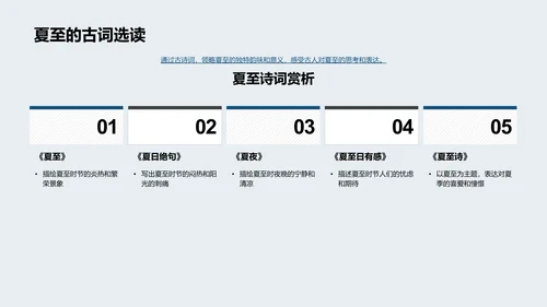 夏至诗词课堂PPT模板