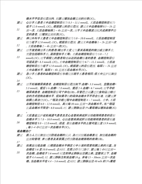 指南共识l2020中国围手术期血糖管理临床指南精要