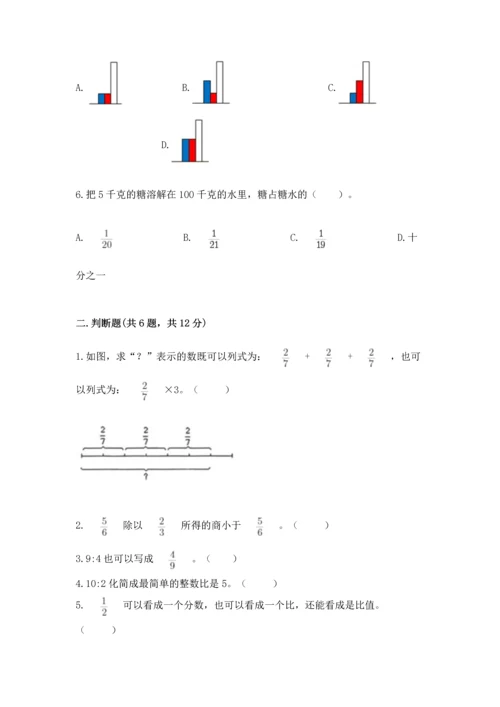 小学六年级上册数学期末测试卷附参考答案【名师推荐】.docx