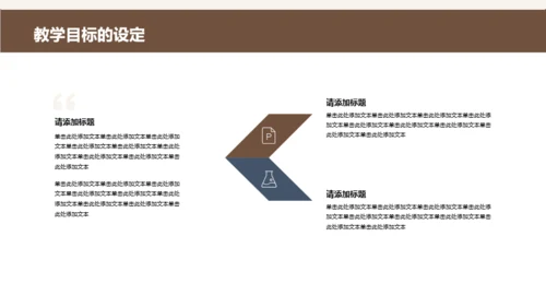 棕色简约扁平风教师教学培训总结PPT模板