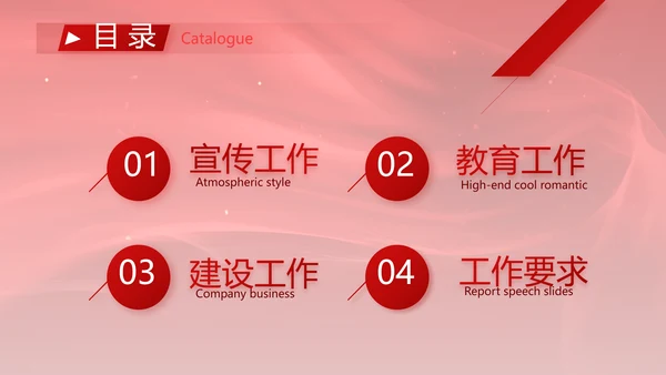 红色党风廉政和反腐斗争工作计划PPT
