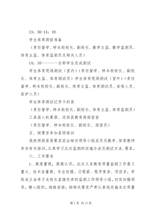 学校XX年国家义务教育质量监测实施方案.docx