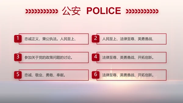 与党同心跟党奋斗公安警察动态PPT