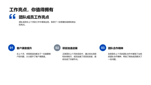团队月度工作总结报告PPT模板