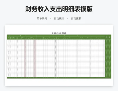 财务收入支出明细表模版