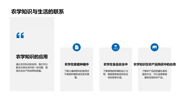 农学知识在生活中的应用PPT模板