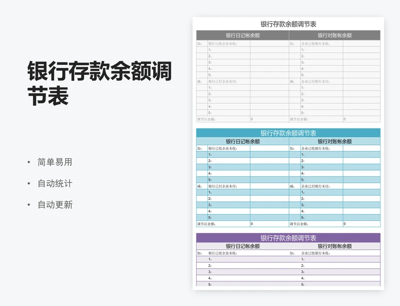 银行存款余额调节表