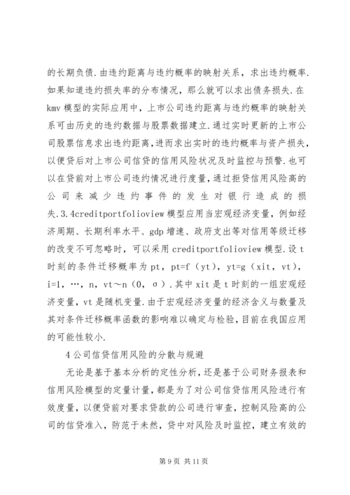公司信贷信用风险度量与管理.docx