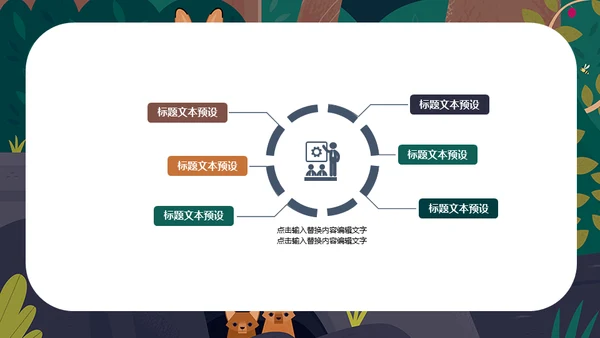 卡通插画风儿童教学课件通用PPT模板