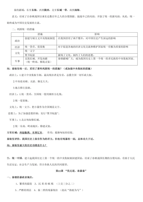 2023年初一苏教版历册知识点.docx