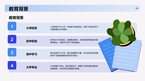 开学自我介绍PPT模板