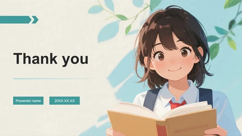 绿色手绘动漫插画风大学生班长竞选自我介绍主题模板