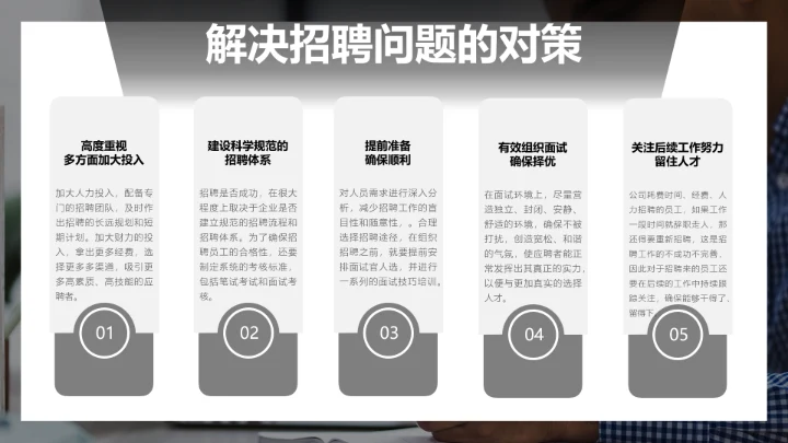 深灰商务人资行政部工作总结汇报PPT模板