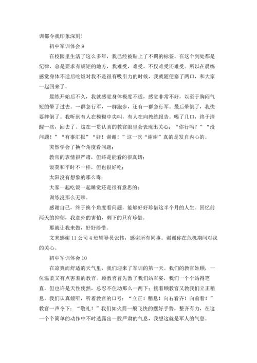 初中军训体会精选15篇.docx