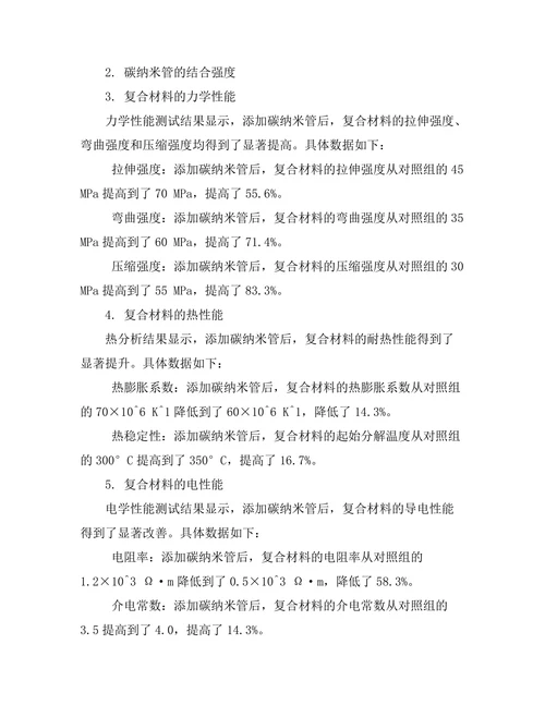 碳纳米管在增强复合材料中的应用研究