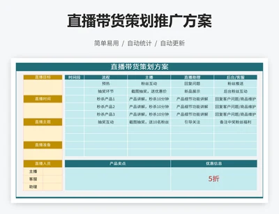 直播带货策划推广方案