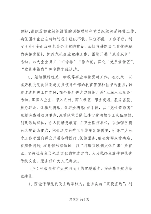 全县基层组织建设工作要点.docx