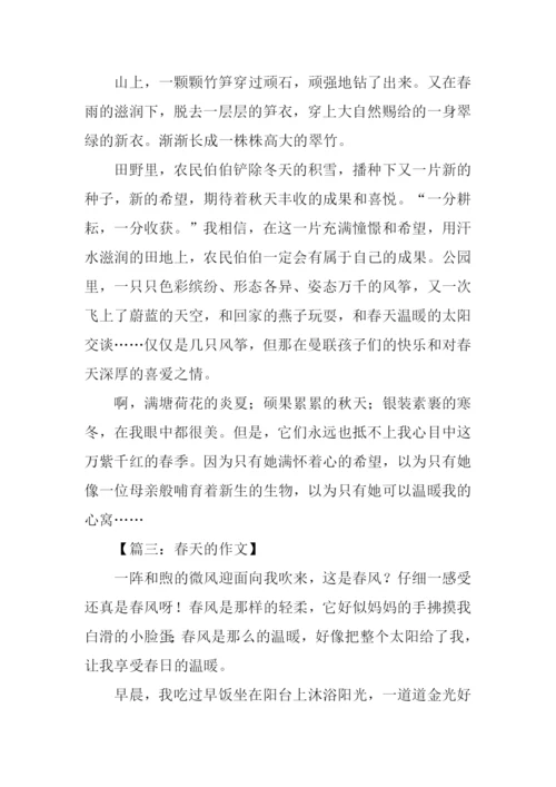 有关描写春天的作文.docx