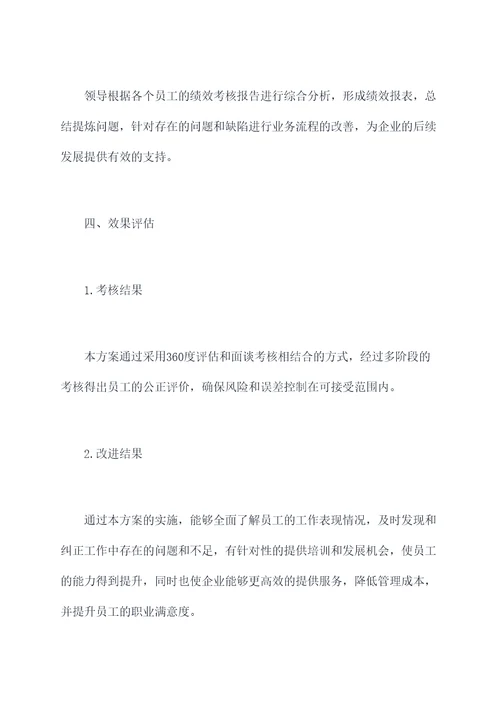 绩效管理面谈考核方案模板