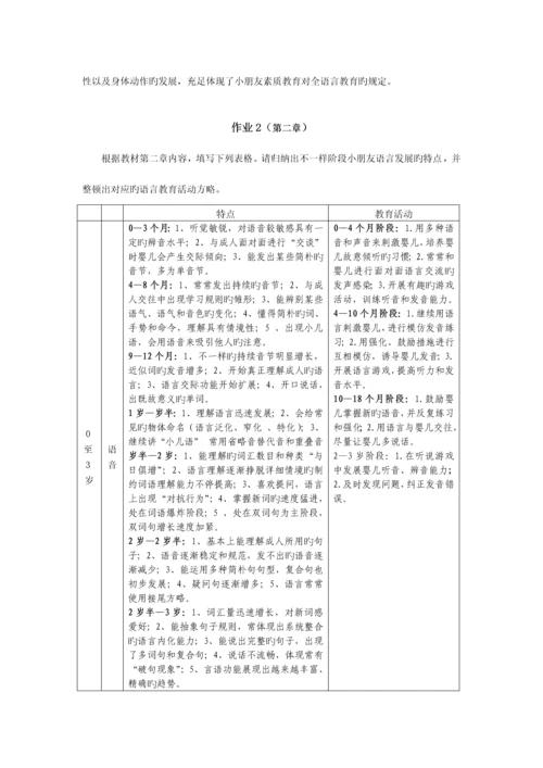 2023年学前儿童语言教育形成性考核册参考答案.docx