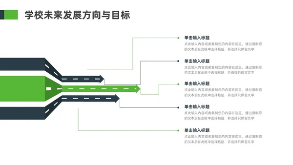 绿色蓝色商务风校长述职报告PPT模板