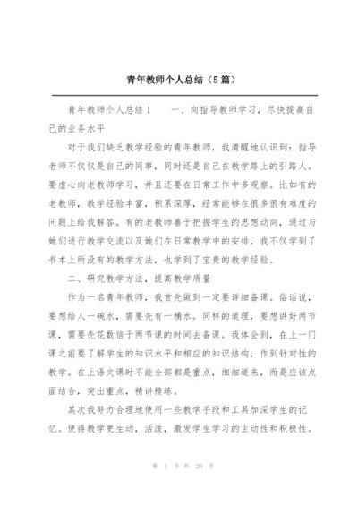 青年教师个人总结（5篇）.docx