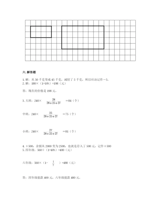山海关区六年级下册数学期末测试卷审定版.docx
