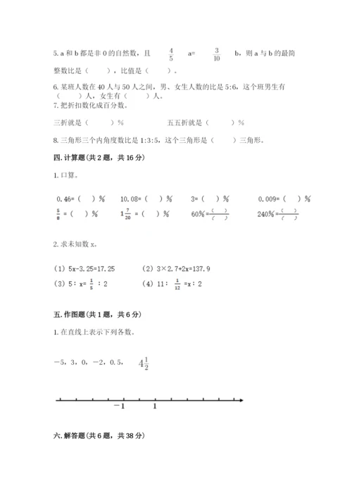 冀教版六年级下册数学 期末检测卷【模拟题】.docx