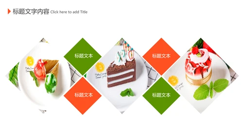 美食甜点下午茶烘培蛋糕动态PPT模板