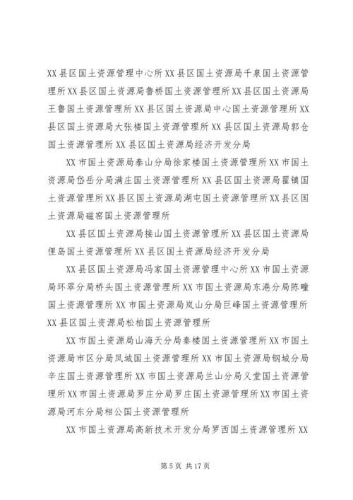 全省国土资源系统窗口单位 (2).docx