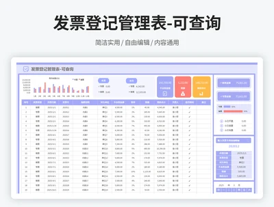 发票登记管理表-可查询
