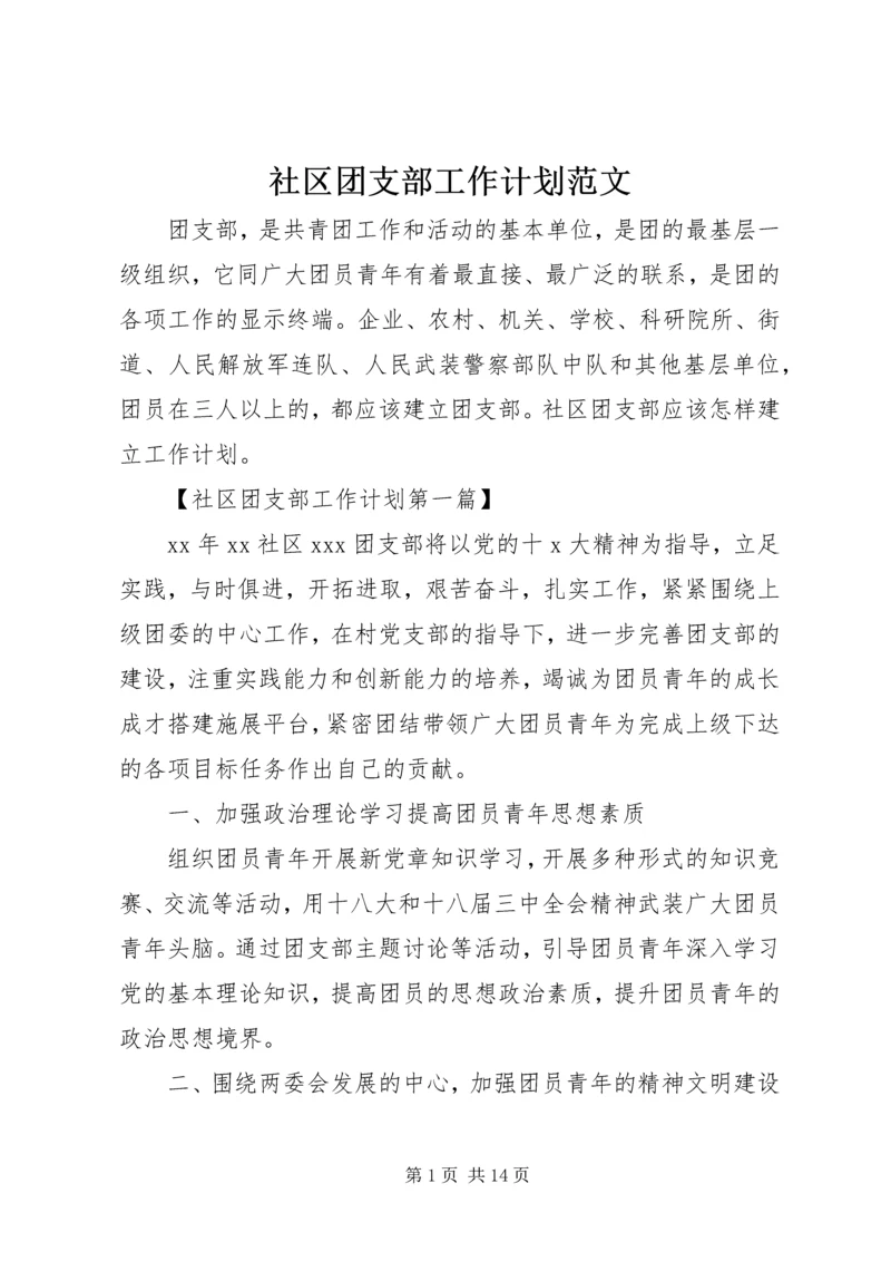 社区团支部工作计划范文.docx