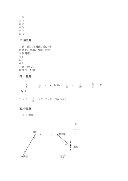 小学数学六年级上册期末测试卷附完整答案【全优】.docx