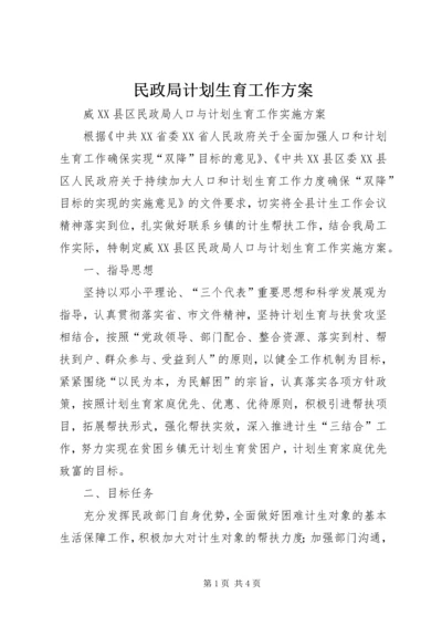 民政局计划生育工作方案 (2).docx