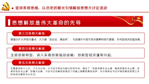 以思想大解放奋力推动发展高质量党建党课PPT模板