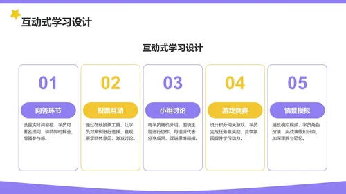 紫色卡通风格教育培训PPT