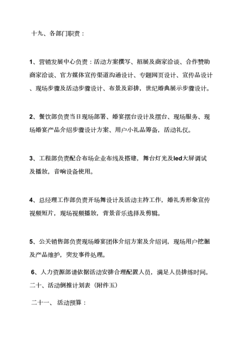 婚礼致辞之大酒店婚礼秀专业策划专项方案.docx