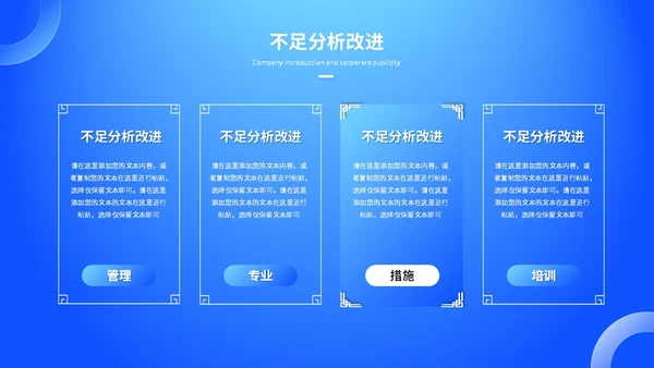 蓝色渐变科技风工作总结工作汇报ppt模板
