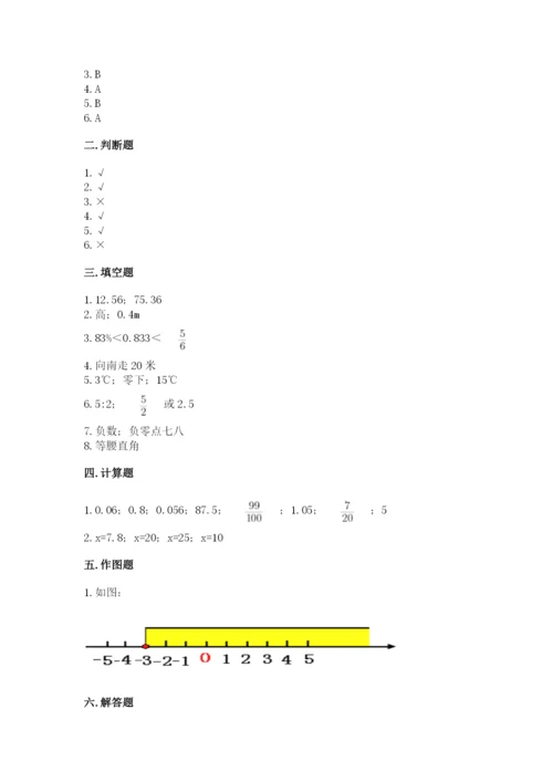 小学六年级下册数学期末卷及完整答案【名校卷】.docx